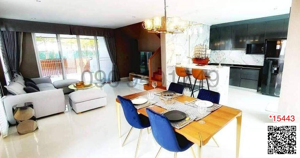 เช่า บ้านเดี่ยว 3 ชั้น ขนาด 4 ห้องนอน หมู่บ้าน AQ ARBOR สวนหลวง ร.9 ตกแต่งครบ พร้อมเข้าอยู่